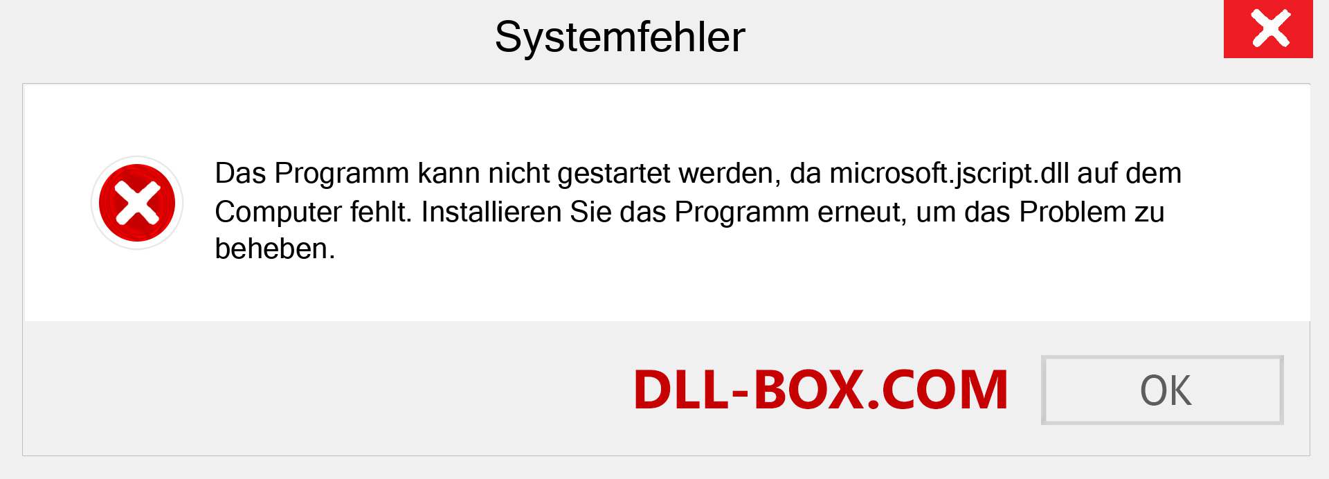 microsoft.jscript.dll-Datei fehlt?. Download für Windows 7, 8, 10 - Fix microsoft.jscript dll Missing Error unter Windows, Fotos, Bildern